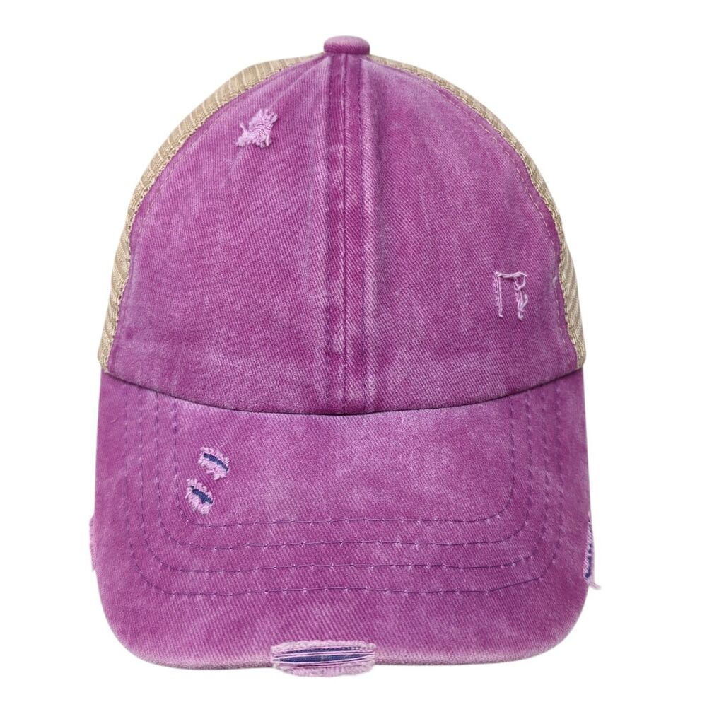 C.C Exclusives Kids Strapback Trucker Hat Multi OSFA Mesh Back Ponytail